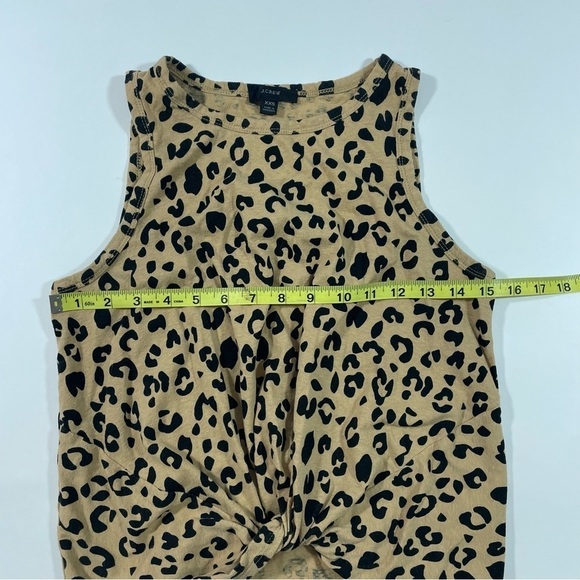 J Crew Slub Twist Front Tank Top Leopard Print Size XXS - Picture 6 of 7